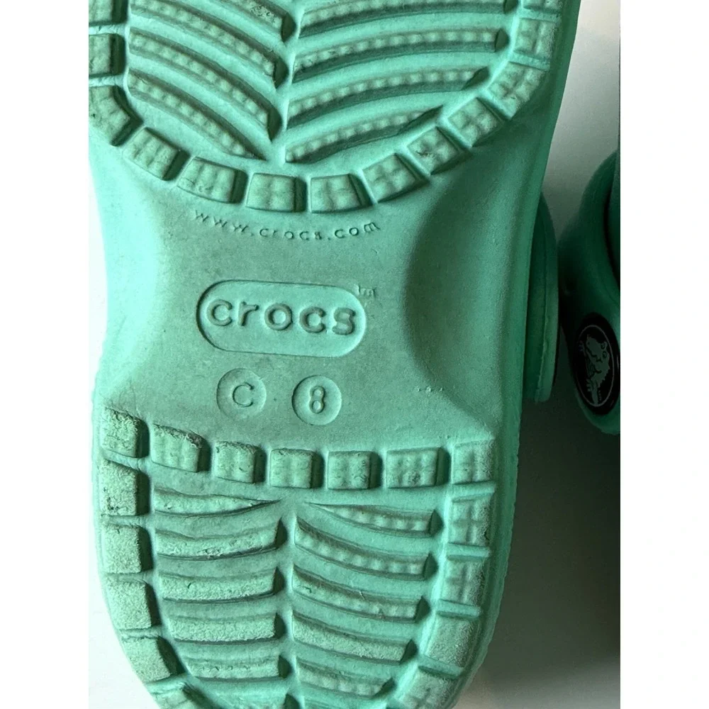 Crocs Toddler Classic Clogs Turquoise Aqua C8 Slip On Shoes Jibbitz Kids